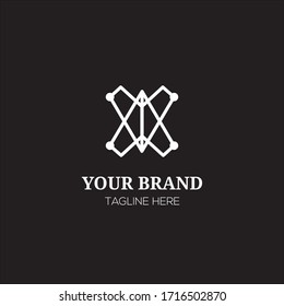 outstanding technology logo template design vector with creative tech icon