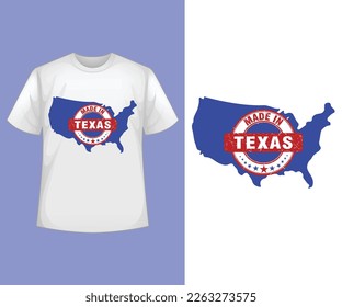 Diseño excepcional de camisetas, diseño único, hecho en Texas.