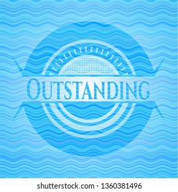 Outstanding water representation style emblem.
