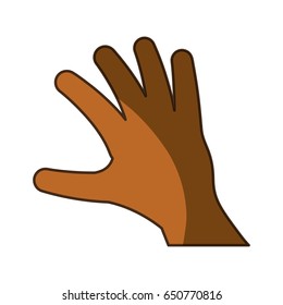 Outstretched hand symbol