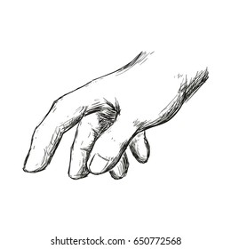 Outstretched hand symbol