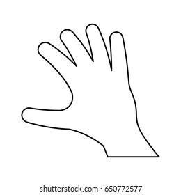 Outstretched hand symbol