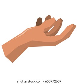 Outstretched hand symbol