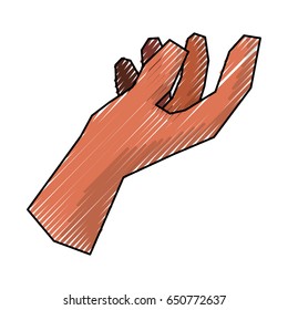 Outstretched hand symbol
