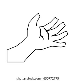 Outstretched Hand Symbol Stock Vector (Royalty Free) 650774122 ...