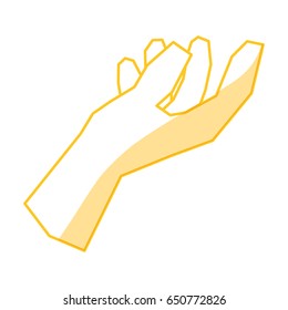 Outstretched hand symbol