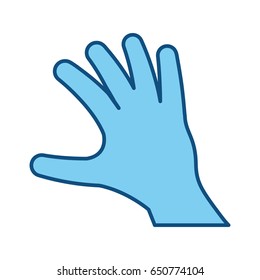Outstretched hand symbol
