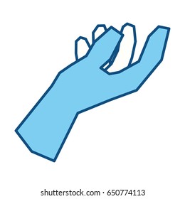 Outstretched hand symbol