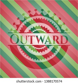Outward christmas badge. Vector Illustration. Detailed.
