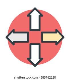 Outwards Colored Vector Illustration