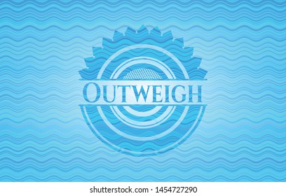 Outweigh water wave emblem. Vector Illustration. Detailed.