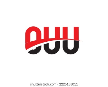 OUU Letter Initial Logo Design Vector Illustration