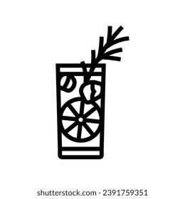 ouzo drink greek cuisine line icon vector. ouzo drink greek cuisine sign. isolated contour symbol black illustration