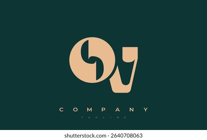 OV Abstract Geometric Logo Design. Modern and elegant logo design with simplistic typography elements, showcasing branding excellence.