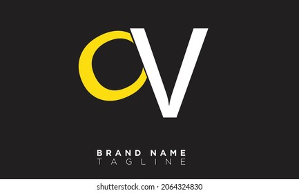 OV Alphabet letters Initials Monogram logo VO, O and V
