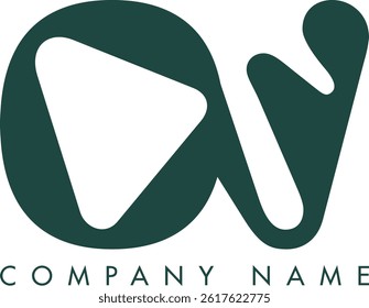 OV creative modern abstract letter logo vector design. Usable for your company or business and brand identity.