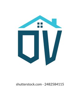 OV House Logo Design Template. Letter OV Logo for Real Estate, Construction or any House Related Business