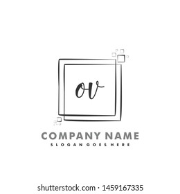 OV Initial beauty monogram logo vector
