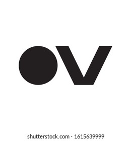 OV initial letter logo template vector icon design