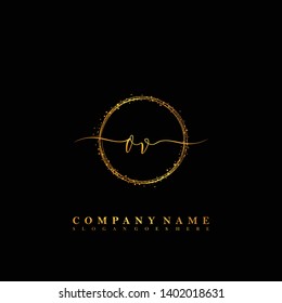 OV Initial luxury handwriting logo vector