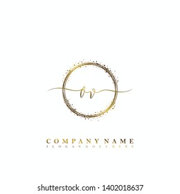 OV Initial luxury handwriting logo vector