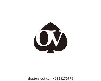 The ov initials logo inside the black shovel