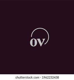 OV initials logo monogram design ideas