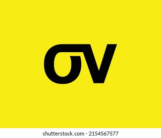 OV logo design vector template