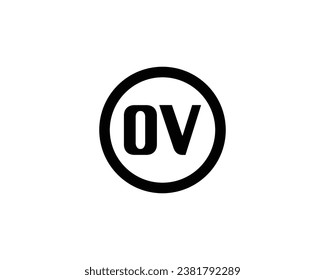 OV logo design vector template