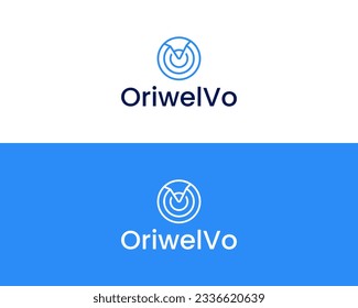 OV minimalist logo design vector