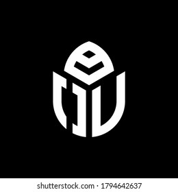 logotipo de monograma OV con forma de ciprés plantilla de diseño de estilo de lujo