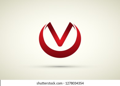 Ov and o v letter logo design creative icon modern vector 