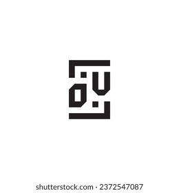 OV square concept retro logo in high quality professional design that will print well across any print media