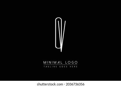 Símbolo de monograma del logotipo de la letra vinculada inicial OV O VA 