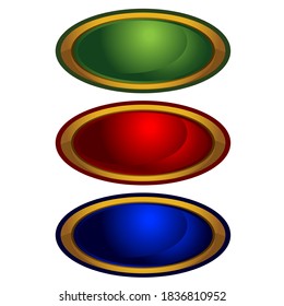 Oval 3D background for design signs, logos, buttons, badges, emblems, symbols or other display purposes. Editable, to add another concept.