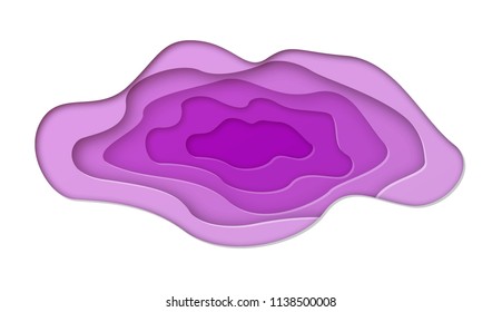 oval abstract background paper cut