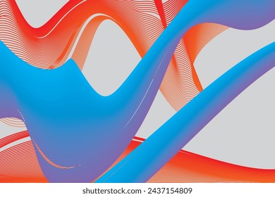 oval abstract background Vector Illustration stripes lines