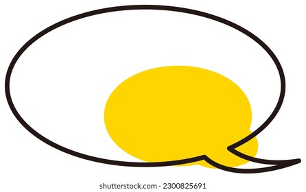 Oval balloon shadow yellow small