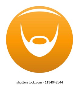 Oval beard icon. Simple illustration of oval beard vector icon for any design orange