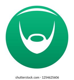 Oval beard icon. Simple illustration of oval beard vector icon for any design green
