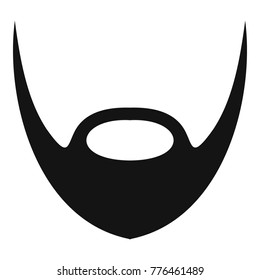 Oval beard icon. Simple illustration of oval beard vector icon for web