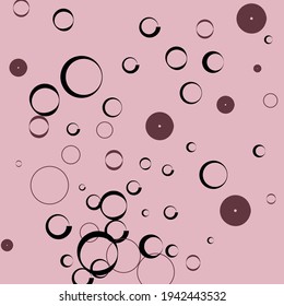 Oval Black Bordo Vector Design Pic. Dark Curves Bagel Pastel Minimal Ornamental Fabrics. Round Classical Light Donut Modern Style Simple Art. Purple Calm Pink Retro Elegant Circles Art Illustration.