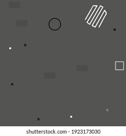 Oval Black Polygon Calm Modern Style Simple Hipster Art. Gray Pastel Triangle Vector Design Pic. White Shadows Silver Digital Geometrical Art Illustration. Grey Square Chaos Ornamental Fabrics.