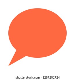 Oval blank speech bubble sign or empty map pin icon isolated on white background. The design graphic element is saved as a vector illustration in the EPS file format.