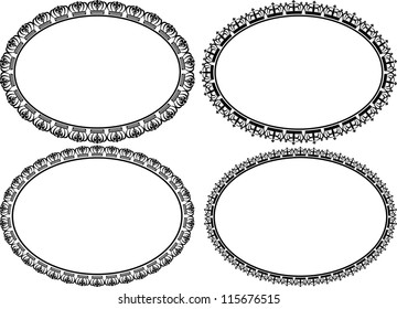 oval borders with crowns