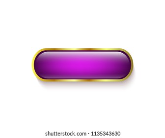 Oval button isolated