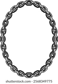 Oval chain design, perfect for framing images or paintings, adding a unique, elegant touch to your artwork display.