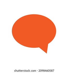 Oval Chat Icon. Orange Element. Mail Sign. Dialogue Emblem. Communication Message. Vector Illustration. Stock Image. EPS 10.