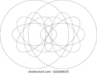 Oval in Circle Geometric Pattern