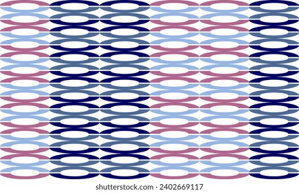 Oval Circle ring pattern in Blue and purple, repeat, replete pattern, endless fabric pattern, vertical column strip